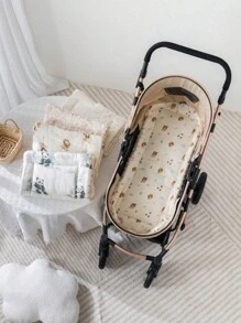 1 件婴儿厚纱布夏尔巴防滑婴儿车垫，婴儿推车靠垫，婴儿推车蓬松保暖睡垫 - 彩色 - 查看 1