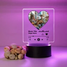1 szt., personalizowane zdjęcia, personalizowane, spersonalizowane, czterokształtne światła muzyczne, personalizowane zdjęcia, dziel się ulubionymi wspomnieniami i najcenniejszymi chwilami, sztuka ścienna, prezenty dla nauczycieli, dzieci, kochanków, dziewczyn