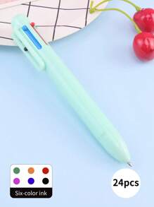 6-Color Customized Personalized Ballpoint Pen, 6-In-1 Multicolor Pen, Cartoon Multicolor Neutral Pen, Simple Portable Multifunctional Writing Pen, Cute Retractable Nurse Pen, Colorful Stationery Pen For Students And Office, Can Customize Your Name And Text, Suitable For Diary, Writing Supplies, Ideal For Mother's Day, Birthday, Teacher's Day, Christmas, Halloween Gifts,Office & School Supplies,Xmas Decoration,Smooth Writing Pen - Six-color Push Ballpoint Pen Type a - View 29