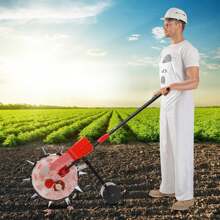 Rainaut Garden Row Planter, Manual Planter With Machine 10 Row Seeders For Sowing And Applying Fertilizer, Walking Row Crop Planter For Sowing Seeds, Corn, Soybean, Peanuts, Mung Beans, Sunflower, Garden Tools, Garden Tools 52*24*62cm/20.47*9.45*24.41in - 17740313 - View 8