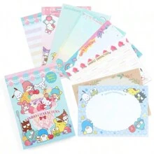 1 pièce Livre de mémos avec stickers Kuromi de Sanrio, livre de messages étudiant créatif et mignon, cahier de mémos décoratif pour la maison, 104 mémos par livre, cadeau pour la Saint-Valentin, anniversaire, remise de diplôme, stickers personnalisés