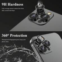 CSDZ 1Pack Black Hawk Eye Tempered Glass Lens Protector, Compatible With IPhone 11/12/13/14/15/16/16 Plus/16 Pro/16 Pro Max Series - Black - View 2
