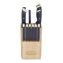 Farberware 15-Piece Forged Triple Riveted Knife Set With Block Gold
