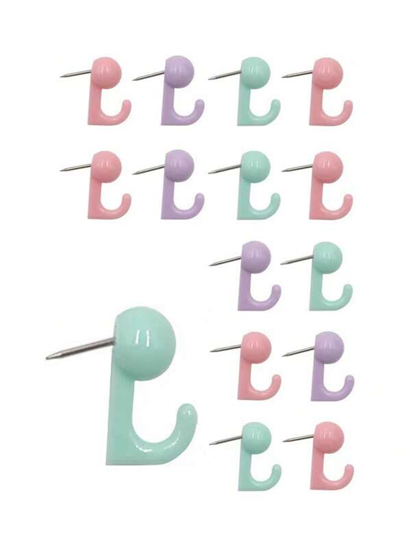 50/40PCS Push Pin Hooks, Plastic Heads Cork Board Hooks Decorative Pin Tacks Wall Thumb Tacks Hook For Photo Wall, Bulletin Board, Home Wall, Home Office School Supplies(Macaron Color Random), Back-To-School Supplies, Stationery For Graduation Parties.,Back To School,School Supplies