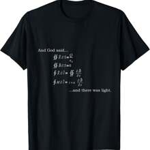 And God Said Maxwell's Equations And There Was Light T-Shirt - Black - View 1