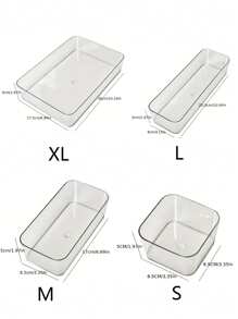 1pc Acrylic Desktop Storage Display Box, Multi-Functional Makeup Vanity Organizer, Transparent Drawer Type Box For Cosmetics, Snacks, Skincare Products