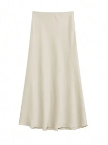 2024 Summer New High Waist Slimming French Retro Satin Peplum Fishtail Skirt For Women