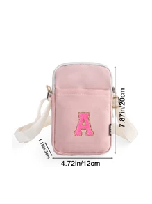 2pcs/Set Kids 26 Letter Bucket Hat & Bag Set, Suitable For Boys And Girls Daily Outing Fashion Matching, Perfect Gift, Spring & Summer - Pink - View 4