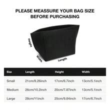 Felt Insert Bag Fits For  Handbag Liner Bag Felt Cloth Makeup Bag Support Travel Portable Insert Purse Organizer