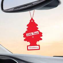 Little Trees Strawberry Scent Air Freshener Car Auto Home Hanging Office Pack Of 6 - Multicolor - View 2