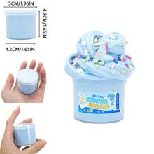 DIY Soft Fluffy Butter Slime Kit With Dinosaurs Charms - Super Stretchy Scented Slime Putty Prizes For Kids, Ideal Christmas Gift Sensory Toy Party Favor