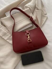 Bolso de hombro minimalista de media luna, bolso de tendencia, bolso y cartera de mujer con estilo para ir a trabajar