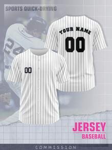 2025 Summer & Autumn Custom Baseball Jersey, Chicago White Sox, Breathable Quick-Dry 210g Spring/Summer Unisex Sports Team Club Training Shirt With Front & Back Printed Name, Number, Logo, Comfortable Fit For Daily, Casual, Party - Multicolor - View 2