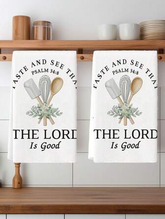2 Pcs Of Kitchen Tools Kitchen Towels New Home Gift Inspirational Absorbent Decorative Kitchen Towels Green Plants Kitchen Rags Decorative Hand Towels