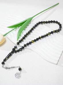 1pc Muslim Prayer Beads 45pcs 10mm Acrylic Faux Amber Starlight Color Single Tassel Bracelet - Star - View 16