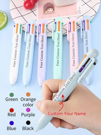 6-In-1 Multicolor Retractable Ballpoint Pen, Customizable 6-Color Cartoon Multifunction Writing Pen, Cute Nurse Pen, Lovely Stationery Pen For Students And Office, Suitable For Mother's Day, Birthday, Teacher's Day, Christmas, Halloween Gifts