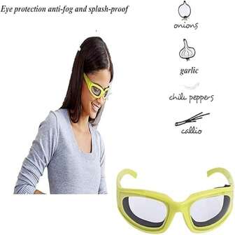 แว่นตาป้องกันเผ็ด. 1 อัน แว่นตาสำหรับหั่นหัวหอม / แว่นตาป้องกันละออง / อุปกรณ์ป้องกันดวงตา ป้องกันดวงตาของคุณจากสารเคมีรสเผ็ดเมื่อคุณหั่นหัวหอม