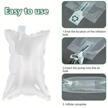 50pcs Inflatable Air Bubble Bags For Packaging, Cushion Boxes And Bags, Air Cushion Bags, Shoe Stuffing Bags, Storage Protective Bags, Transportation Protective Bags - White - View 5