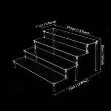 1pc Acrylic Display Stand, 2-5 Tiers Ladder Style Display Shelf, Home Decor Organizer Display Stand For Jewelry, Cosmetics, Fragrance
