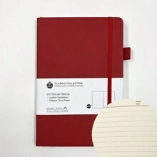 Journal à pois de type Bullet A5 pour la créativité - Cahier à grille de points de 100 g/m², avec 160 pages numérotées et une reliure à plat, idéal pour un usage personnel, les objectifs et l'organisation