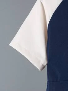 2pcs Tween Boy Casual Fashion Streetwear Zip-Up Color Block Hoodie Jacket And Cargo Shorts Set, Spring & Summer