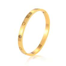 Pulseira de amor de alta qualidade em aço titânio 18K que não desbota