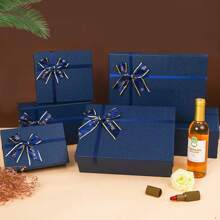 1 pezzo, Scatola regalo con fiocco blu, confezione lussuosa e bella, scatola regalo rettangolare con fiocco elegante e atmosferica, adatta per rossetto, profumo, portafoglio, gioielli, tazza, tazza termica, tablet, scatola regalo, scatola regalo per matrimoni, scatola regalo per San Valentino, scatola regalo con fiocco per Capodanno, confezione cosmetici, la scatola regalo preferita per le feste. - Multicolore - Visualizzare 6