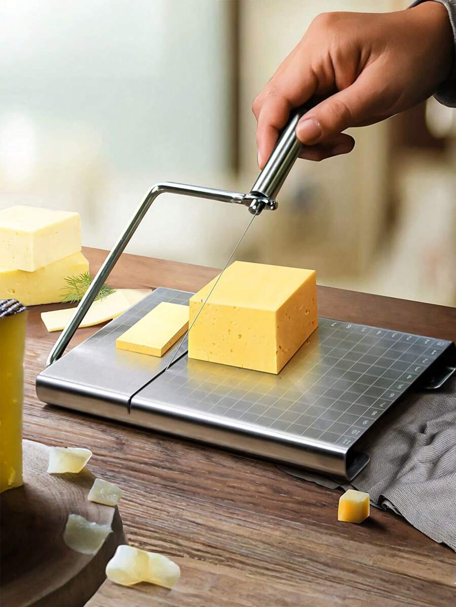 Gourmet Pride Professional Stainless Steel Cheese Slicer - 22cm Kitchen Cutter Tool