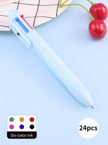 6-Color Customized Personalized Ballpoint Pen, 6-In-1 Multicolor Pen, Cartoon Multicolor Neutral Pen, Simple Portable Multifunctional Writing Pen, Cute Retractable Nurse Pen, Colorful Stationery Pen For Students And Office, Can Customize Your Name And Text, Suitable For Diary, Writing Supplies, Ideal For Mother's Day, Birthday, Teacher's Day, Christmas, Halloween Gifts,Office & School Supplies,Xmas Decoration,Smooth Writing Pen - Six-color Push Ballpoint Pen Type a - View 27