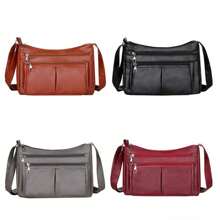 Women's Bag 2023 Korean Handbags Designer Luxury Brand Ladies Shoulder Bags Soft Leather Fashion Versatile Crossbody Bag - Black - View 6