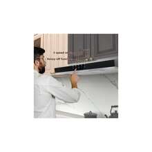 60 Cm Under Cabinet Extractor Hood Extraction Recirculation Touch Control 3 Power Levels Wall Mounted Range Hood 600 Mm Top Vent - Silver1 - View 3