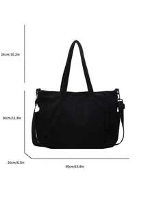 Large Capacity Tote Bag, Casual Shoulder Bag, Versatile & Minimalist