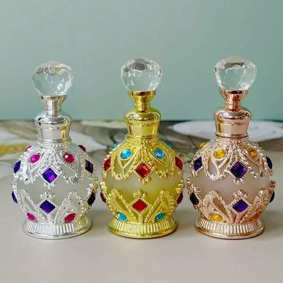 1 lọ nước hoa thủy tinh cổ điển, 15ml, chất liệu kim loại, không chứa formaldehyde, quà tặng lý tưởng cho phụ nữ và trẻ em gái, chai rỗng có thể dùng đựng nước hoa cá nhân - Nhiều màu - Xem 1