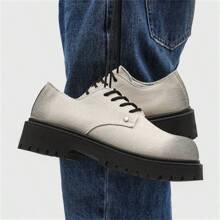 2024年新款秋冬男士低帮靴，厚底复古工作鞋，百搭皮鞋