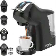 19 Bar Multicapsule Espresso Coffee Hine For   MIO Capsules Ground ESE Coffee Pods EM-308A - Black-UK1 - View 1