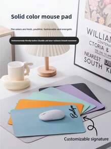 1pc Custom Mouse Pad - Personalized Name - Personalized Text - Dirt Resistant Mouse Pad Non-Slip Laptop Desk Mat - Suitable For Office, Easy To Carry Out - The Perfect Choice For Work Back To School - Multicolor - View 9