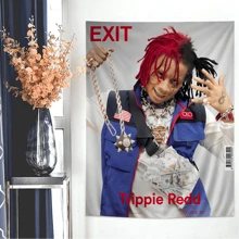 1 件 Rapper T-Trippie Cool R-Redd 印花大壁挂毯 廉价嬉皮士壁挂波西米亚壁挂毯曼陀罗家居装饰