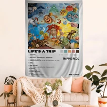 1 件 Rapper T-Trippie Cool R-Redd 印花大壁挂毯 廉价嬉皮士壁挂波西米亚壁挂毯曼陀罗家居装饰