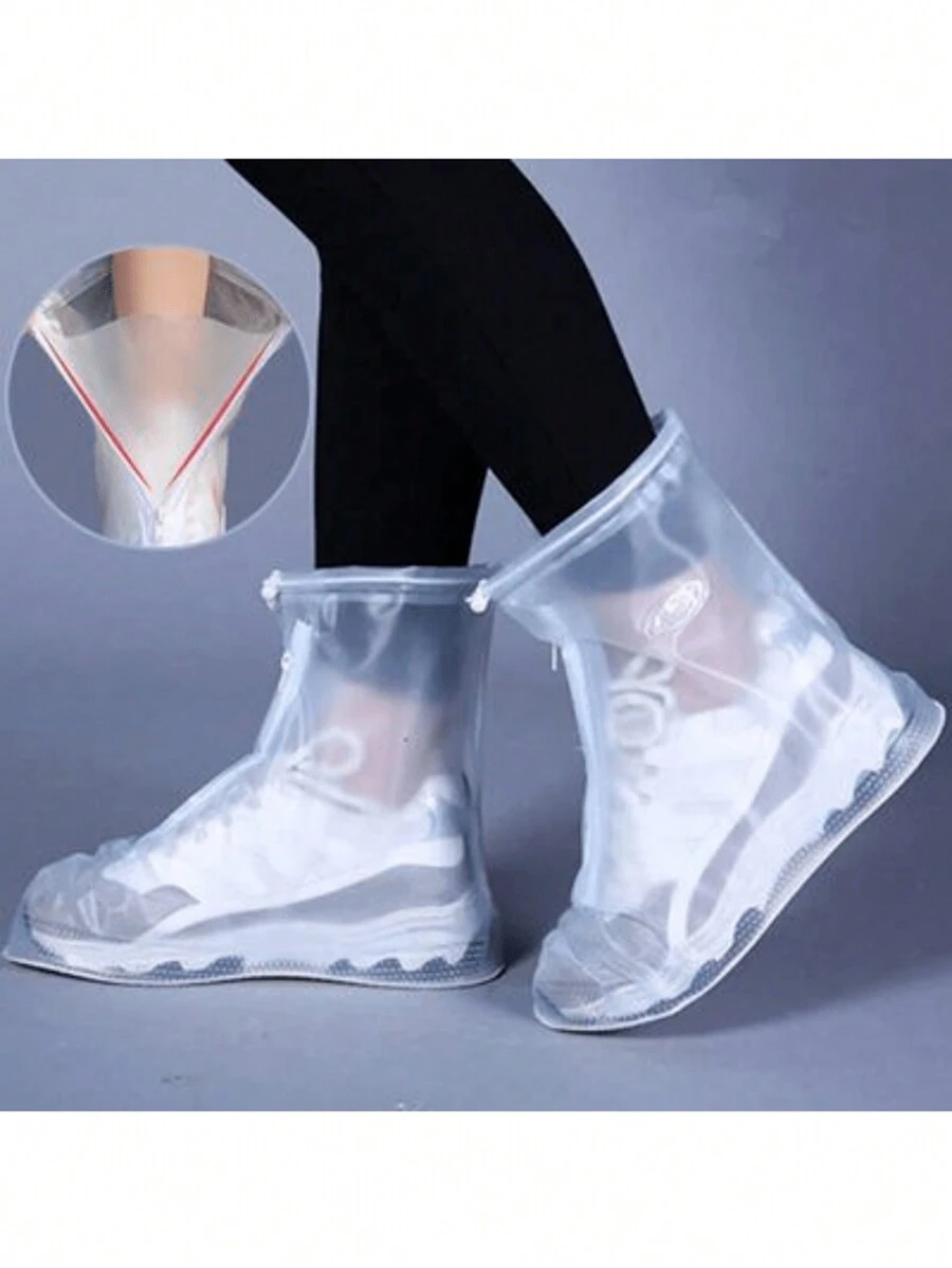 Jednoczęściowe, antypoślizgowe, zagęszczone, odporne na zużycie, wodoodporne, przeciwdeszczowe buty (kolor podeszwy losowy), izolacja, galentynki, szczeniak, karnawał, wybór na wiosnę i lato, prezenty dla druhen, pokój, wystrój sypialni, wystrój sypialni, plaża, podróże, dla mężczyzn, dla kobiet, wakacje, urocze rzeczy - Biały - Zobacz 1
