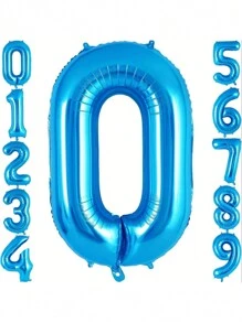 32 Zoll Folienballon Nummer, Aluminium Ziffernballon mit Ständer, kreative Geburtstags-Party Deko, 10. Jahrestag, Geschäftseröffnungsfeier, große silberne Zahlenballon, 32 Zoll Folienballon für Geburtstags-Hintergrund