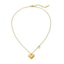 Simple Non-Fading Love Necklace 18K Niche Titanium Steel Design - 金色 - 查看 4