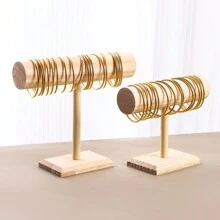 1pc Wood Bracelet Rack Display Stand, Multi-Layer Jewelry Organizer Holder For Bracelets, Watches, Necklaces Sun Travel Cool Back To School