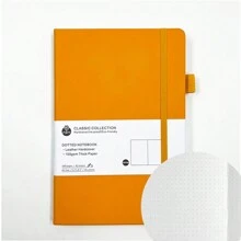 Journal à pois de type Bullet A5 pour la créativité - Cahier à grille de points de 100 g/m², avec 160 pages numérotées et une reliure à plat, idéal pour un usage personnel, les objectifs et l'organisation