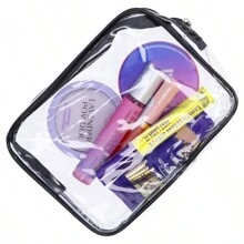 SAC COSMÉTIQUE DE VOYAGE TRANSPARENT 3 EN 1 - ORGANISATEUR DE COSMÉTIQUES 3 PIÈCES ; SAC DE VOYAGE COSMÉTIQUE TRANSPARENT 3 EN 1 AVEC FERMETURE ÉCLAIR POUR COSMÉTIQUES. Accessoires de voyage, sacs de toilette de voyage en PVC portables, imperméables, sacs à cosmétiques pour femmes et hommes, ambiance bohème