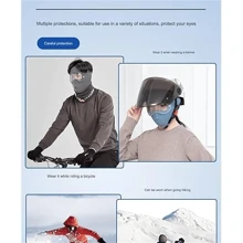 Winter Warm Face Mask Breathable Polar Fleece Outdoor Riding Windproof HD Goggles Anti-Fog Mask For Men Women - Multicolor - View 7