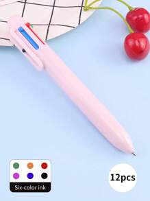6-Color Customized Personalized Ballpoint Pen, 6-In-1 Multicolor Pen, Cartoon Multicolor Neutral Pen, Simple Portable Multifunctional Writing Pen, Cute Retractable Nurse Pen, Colorful Stationery Pen For Students And Office, Can Customize Your Name And Text, Suitable For Diary, Writing Supplies, Ideal For Mother's Day, Birthday, Teacher's Day, Christmas, Halloween Gifts,Office & School Supplies,Xmas Decoration,Smooth Writing Pen - Six-color Push Ballpoint Pen Type a - View 35