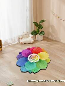 1pc New Pink Rose Floral Pattern Area Rug, 3D Visual Illusion Effect, Machine Washable And Dirt-Resistant; Living Room, Bedroom, Entryway, Kitchen, Bathroom, Gaming Room, Study Room Decor, Small Rug, Farmhouse, Outdoor, Accent Rug, Art Carpet