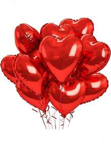 12 sztuk czerwonych balonów foliowych w kształcie serca z aluminium, duże balony helowe Mylar w kształcie serca, idealne na walentynkowe przyjęcie urodzinowe, zaręczyny ślubne, świętowanie festiwali, kreatywny mały prezent, artykuły na przyjęcie urodzinowe, artykuły dekoracyjne na przyjęcie, Boże Narodzenie