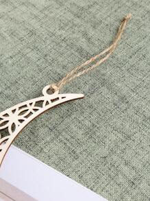 1pc/2pcs Simulation Moon Peach Wood Pendant Home Living Room Bedroom Balcony Door Wall Party Decoration Gifts Birthday Graduation E-I-D - Multicolor - View 8