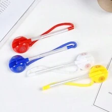 1 pezzo, Penna a sfera ad inchiostro liquido, inchiostro blu, scrittura fluida, per ufficio, scrivania, anti-smarrimento con laccetto, per il ritorno a scuola